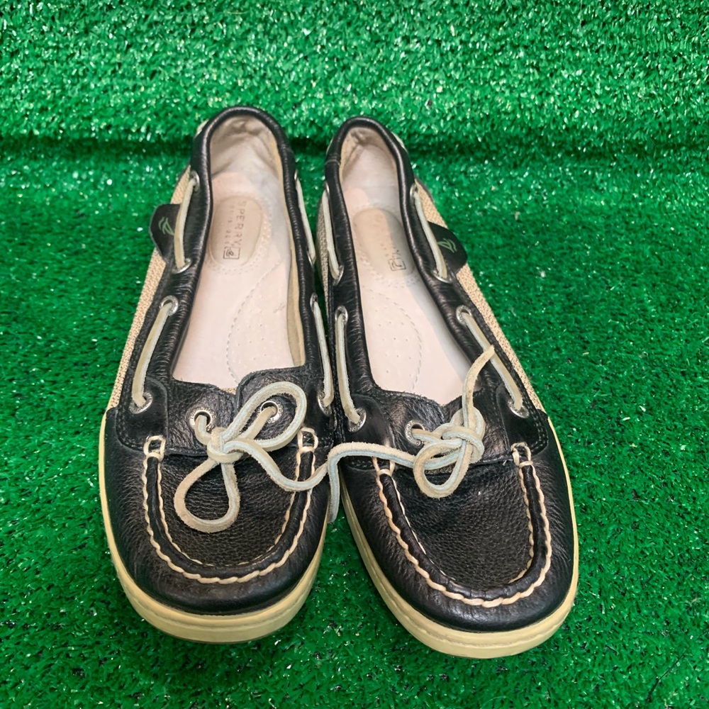 Sperry Blue and Cream Flats with Slip-On Design